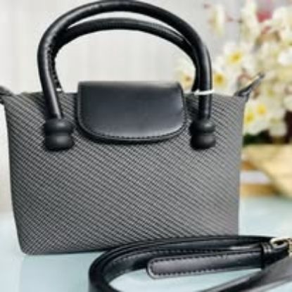 Picture of Mini Synthetic Leather Hand Black Bag 