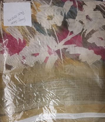 Picture of Fancy Flower Print Cotton Sharee