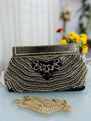 Picture of Exclusive High Quality Black Color Party Bag