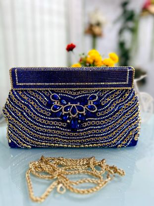 Picture of Exclusive High Quality Blue Color Party Bag