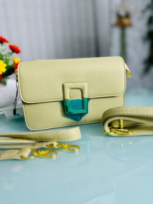 Picture of Elegant Mini Leather Crossbody Bag for Women Lemon Colour