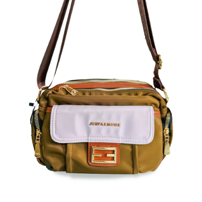 Picture of JUNFA & MODE High Quality Fabric Brown Bag ( Font Metal Snap)