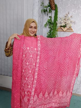 Picture of Exclusive Chundri embroidered Cotton  Three Piece