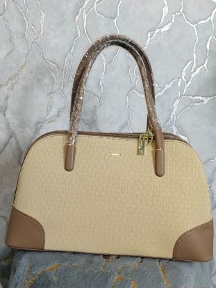 Picture of Butun Brand Luxury PU Leather Handbag – Apricot & Brown