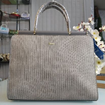 Picture of Butun Brand Premium Leather Handbag with Long Belt – Classic Grey