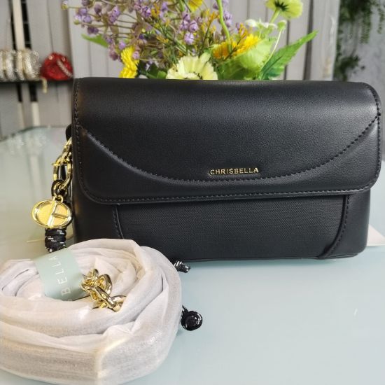 Picture of 🖤 Chrisbella Brand Luxurious Crossbody Belt Bag – Classic Black