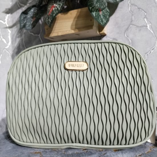 Picture of Luxurious Crossbody Belt Bag – Light Green Leather (9x7")