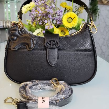 Picture of Bagco Brand Premium Hand Bag with Long Belt – Black