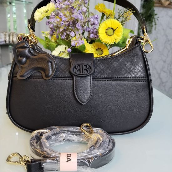 Picture of Bagco Brand Premium Hand Bag with Long Belt – Black