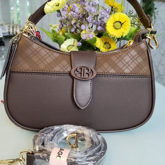 Picture of Bagco Brand Premium Hand Bag with Long Belt – Coffee