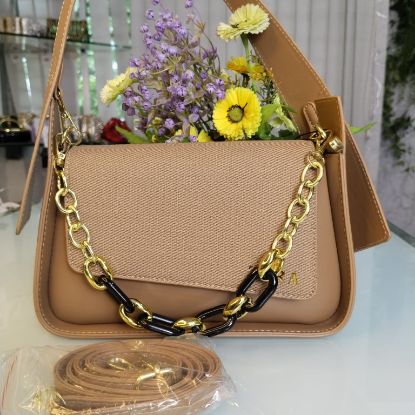Picture of Zara Brand Lusarious Hand Bag with Long Belt – Khaki