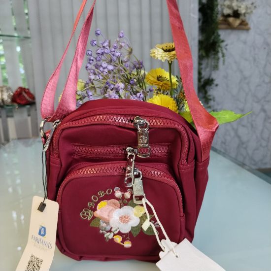 Picture of BOBO Crossbody Mini Fabric Bag – Red
