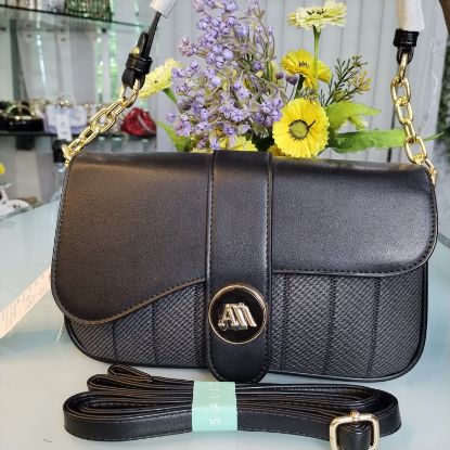 Picture of Miss Alita Brand Lusarious Leather Hand Bag – Black