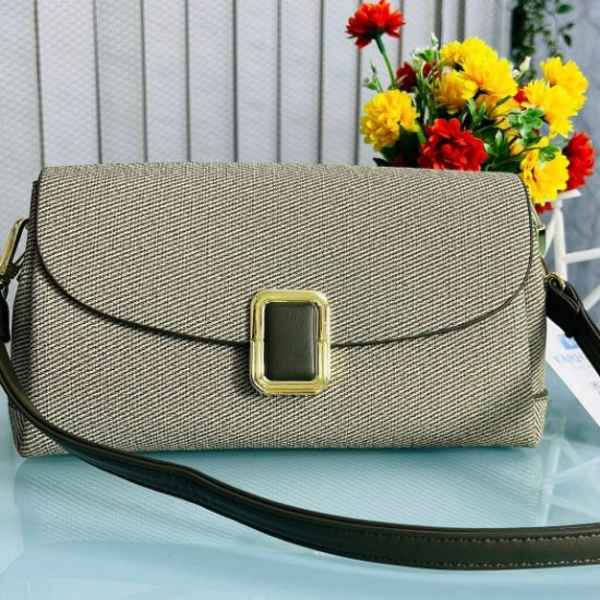 Picture of Luxurious Leather Hand Bag with Long Belt – Green
