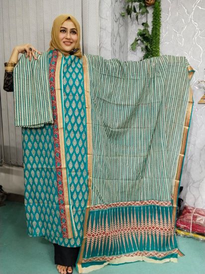 Picture of Piyani Brand Gadowal Cotton Three Piece – Timeless Elegance Meets Everyday Comfort