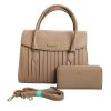 Picture of Chrisbella Brand Luxurious Leather Hand Bag with Long Belt