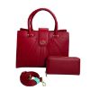 Picture of Chrisbella Brand Luxurious Leather Hand Bag with Long Belt