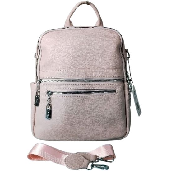 Picture of Solid Color Premium Leather Backpack- (12.5" x 10")